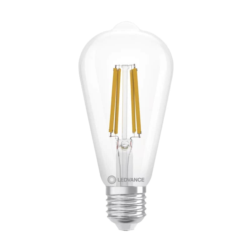 Ultra Efficient LED ST64 Lamp 3.8W (60W eqv.) E27 3000K Clear Ledvance